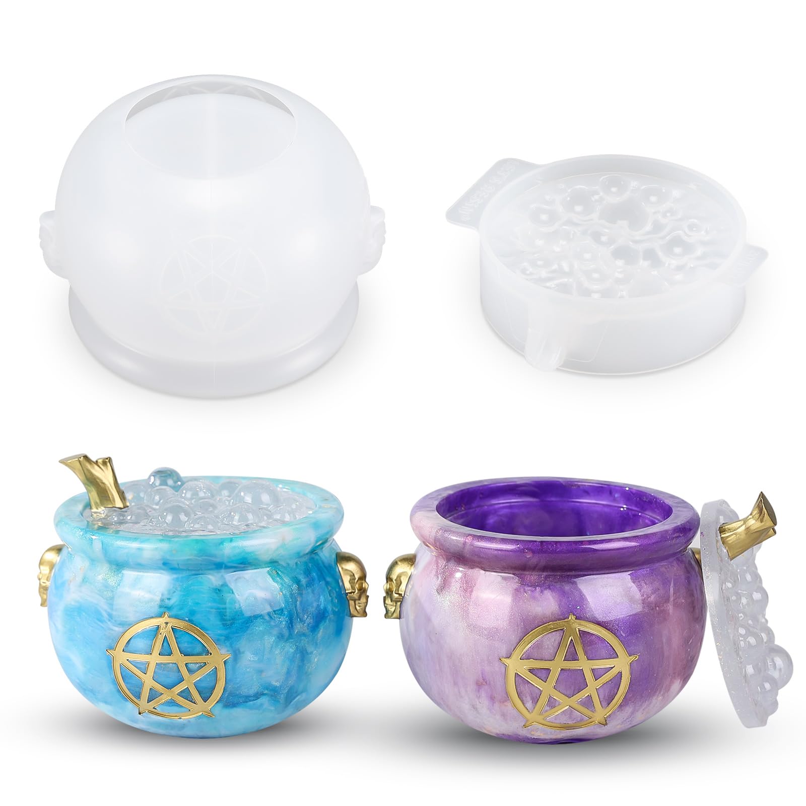 Amazon.com: LET'S Resin Witch Cauldron Resin Mold, Halloween Resin